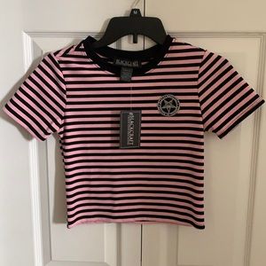 Blackcraft Cult Believe in Yourself Striped Tee